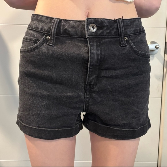 Wax Jean Pants - Wax Jean Black High-Waisted Jean Shorts